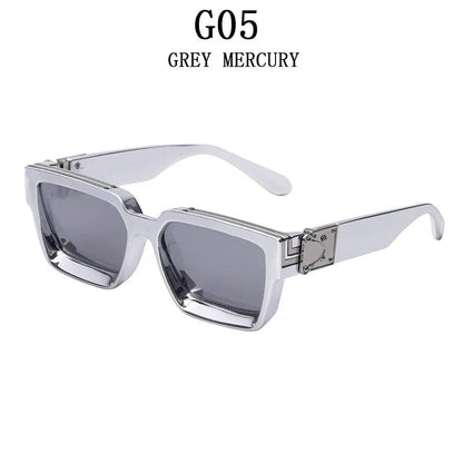 G05 Timeless Opulence: Square Oversized Millionaire Fashion Glasses - Vintage Glamour Luxury Sunglasses for Men