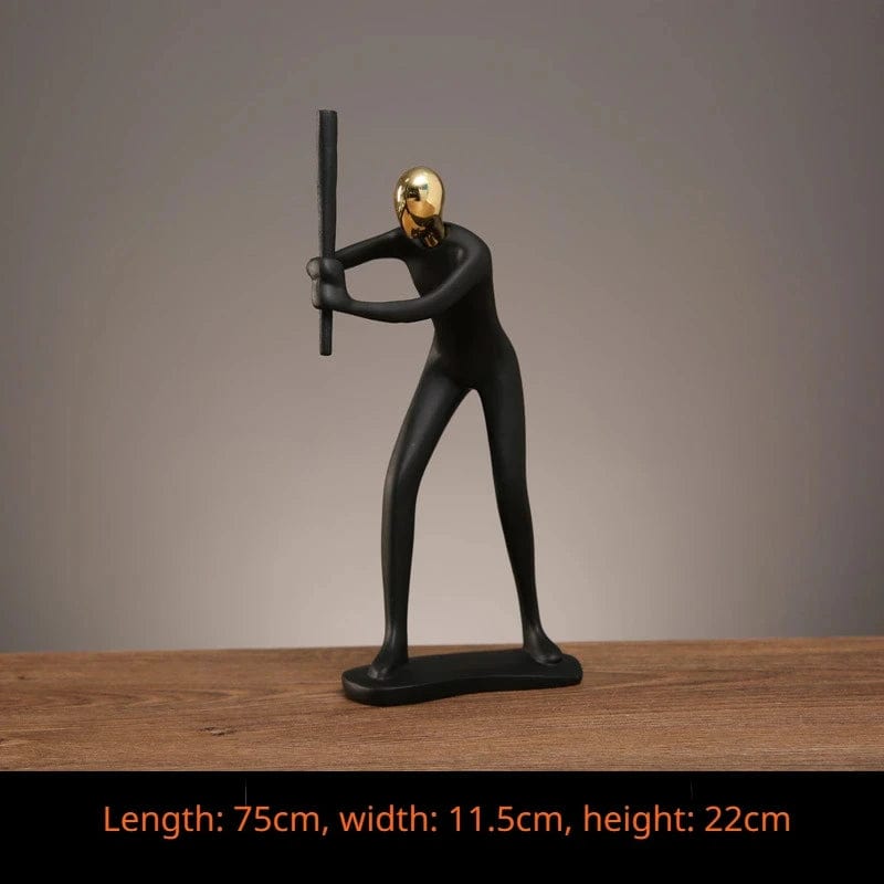 Gold 3 / CHINA Resin Creative Movement Abstract Figure Statue Decoration Personality Home Decoration Living Room Entrance Desk Decoration
