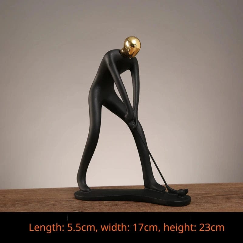 Gold 4 / CHINA Resin Creative Movement Abstract Figure Statue Decoration Personality Home Decoration Living Room Entrance Desk Decoration