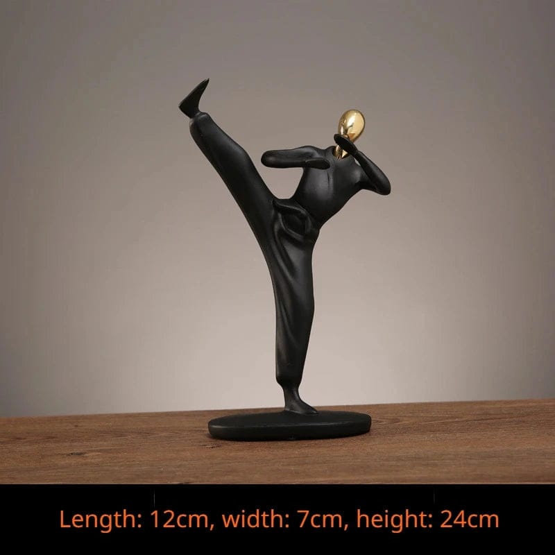 Gold 5 / CHINA Resin Creative Movement Abstract Figure Statue Decoration Personality Home Decoration Living Room Entrance Desk Decoration