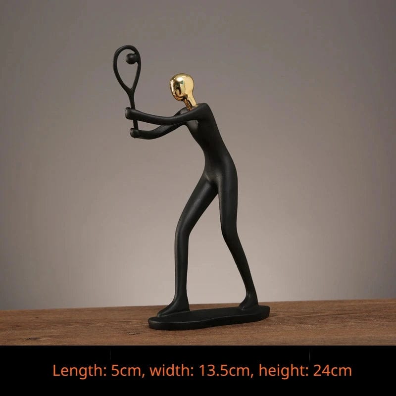 Gold 7 / CHINA Resin Creative Movement Abstract Figure Statue Decoration Personality Home Decoration Living Room Entrance Desk Decoration