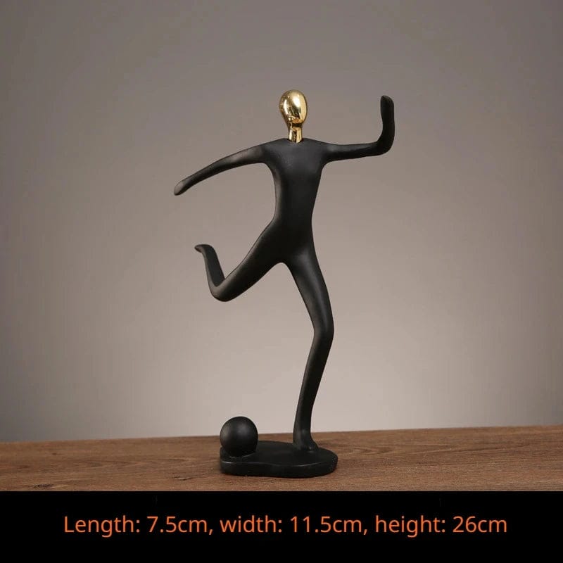Gold 8 / CHINA Resin Creative Movement Abstract Figure Statue Decoration Personality Home Decoration Living Room Entrance Desk Decoration