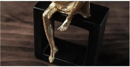 Gold-Plated Resin Sculpture - Home Décor | Golden Music Ornaments | Living Room & Office Décor | Perfect Gifts