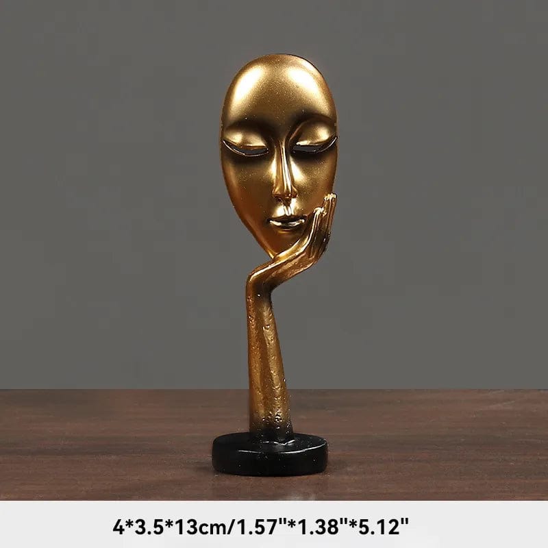 Gold Sand Color The Thinker Abstract Statues Sculptures Yoga Figurine Nordic Living Room Home Decor Decoration Maison Desk Ornaments