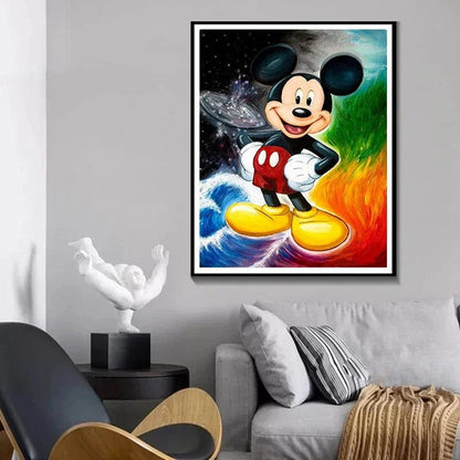 Graffiti Art Catoon Disney Anime Mickey Mouse Poster Street Art Canvas Painting and Print Wall Art Picture for Living Room Decor