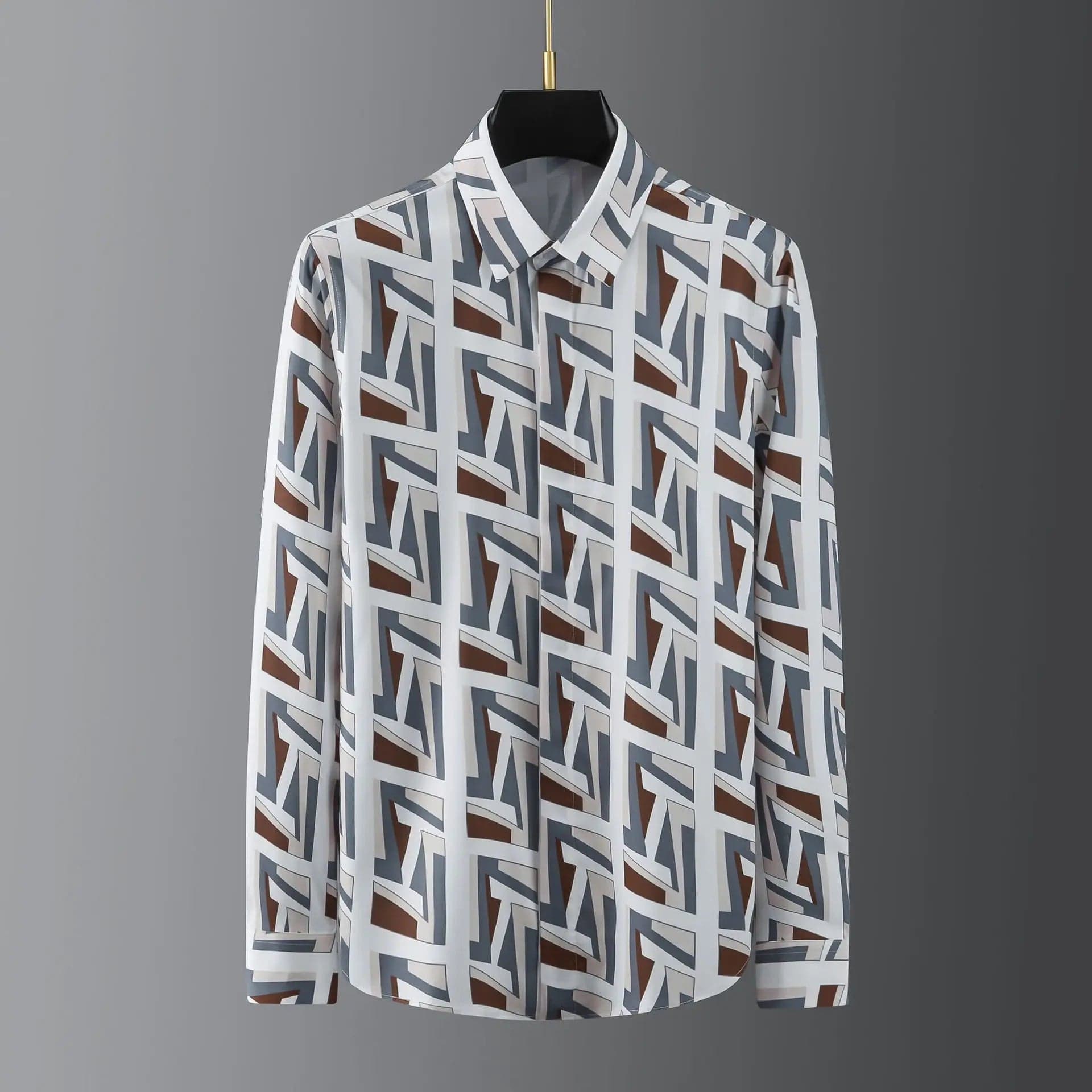 Business casual hot sale patterned shirt