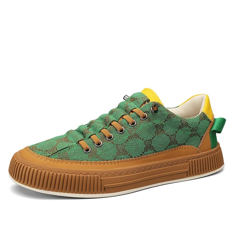 green / 39 Men Casual Sneakers Vulcanized Flat Shoes Personalized Designed Skateboarding Tennis Sneakers Slip-on Walking Sports Shoes 39-44