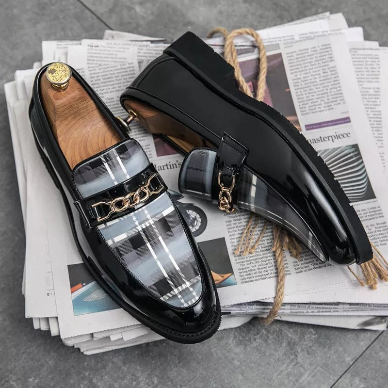 Italian Loafers for Men: High-Quality Luxury Slip-On Shoes with British Style Striped Design