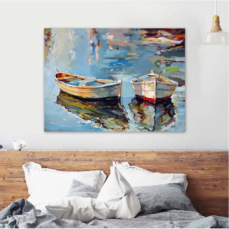KBOATTB33-2 / 30x45cm No Frame Boats Seascape Landscape Oil Painting Canvas Artwork Prints