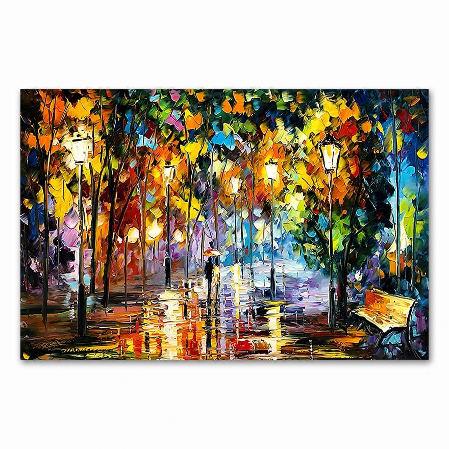 L / Medium 30x40cm 2021 Coloring  Hand - Painted Oil Painting Landscape for The Living Room Wall Art Home Decoration Abstract Without Frame