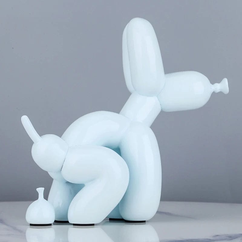 Light blue-22cm Creative Poop Balloon Dog Statue Home Decoration  Modern nordic Cute Animal Resin Art Sculpture Crafts Desktop Decors Ornaments