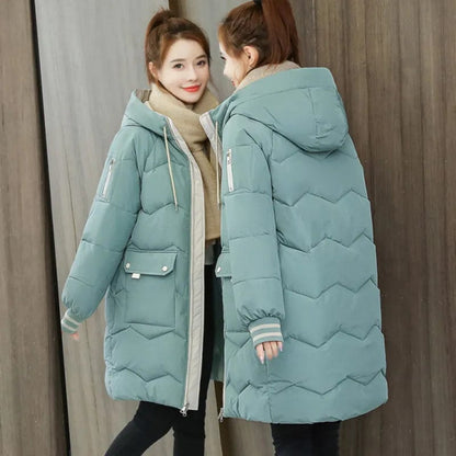 Women's winter long parka on sale jacket