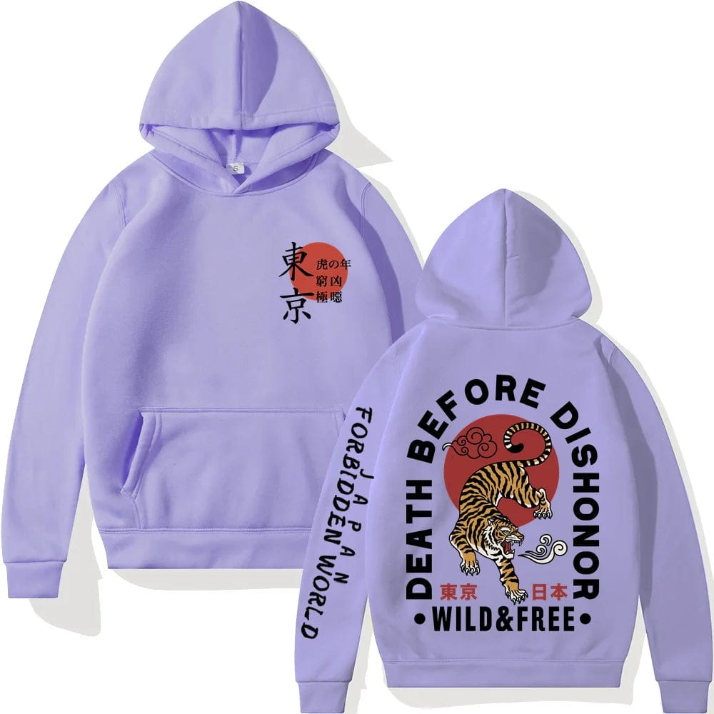 Light Purple / M nime Tiger Tokyo Revengers Printed Hoodies Hip Hop Sweatshirts Harajuku Long Sleeve Pullover Loose Print Streetwear for Unisex