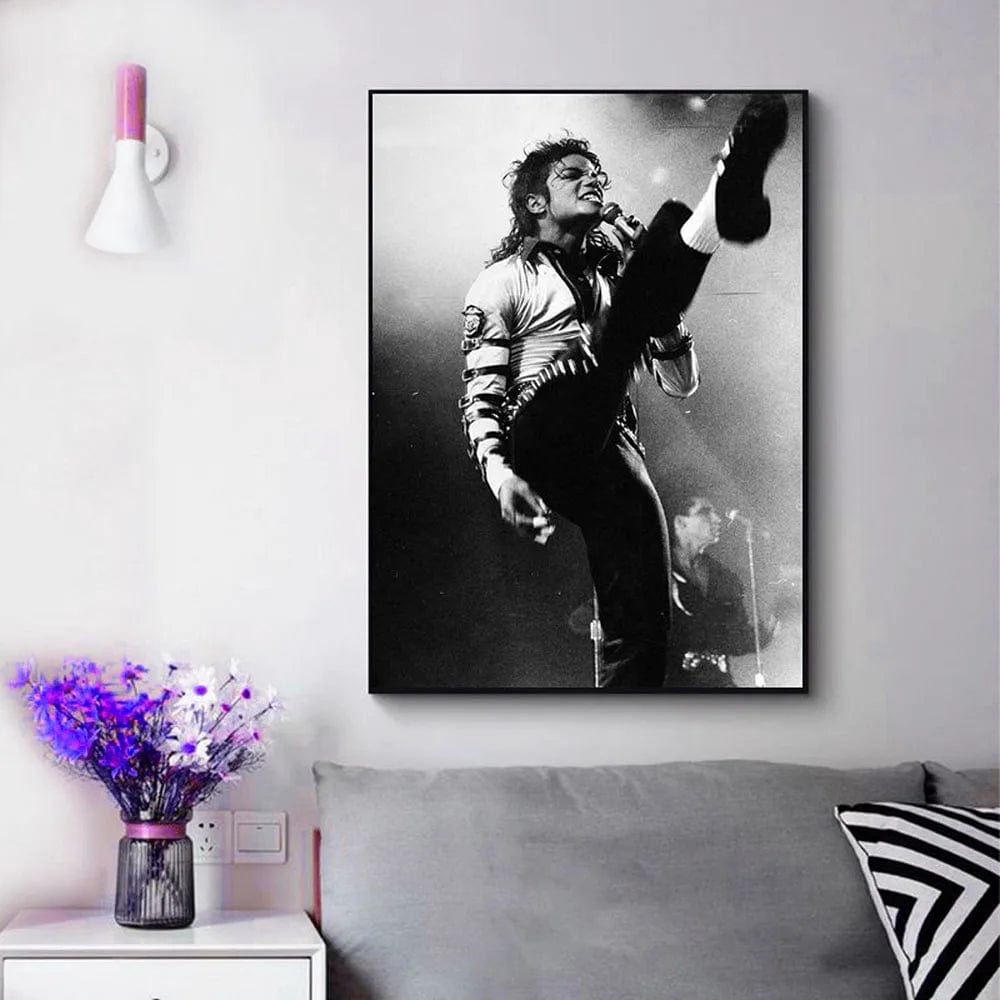 MA006 / 40x60cm(No Frame) Michael Jackson Musician King Singer Moon Walk Poster Canvas Painting Prints Wall Art Pictures Room Home Decor Song Fan Gift