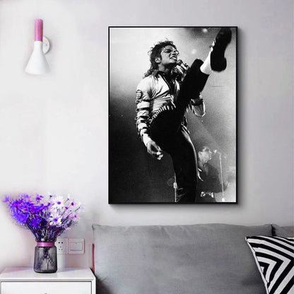 MA006 / 40x60cm(No Frame) Michael Jackson Musician King Singer Moon Walk Poster Canvas Painting Prints Wall Art Pictures Room Home Decor Song Fan Gift