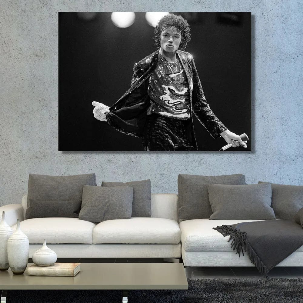 MA007 / 40x60cm(No Frame) Michael Jackson Musician King Singer Moon Walk Poster Canvas Painting Prints Wall Art Pictures Room Home Decor Song Fan Gift