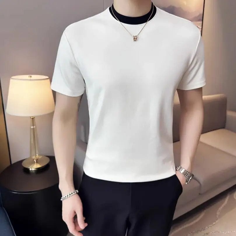 Men's High-Quality Slim Fit Cotton T-Shirt – Casual Short Sleeve Round Neck Fashion Top