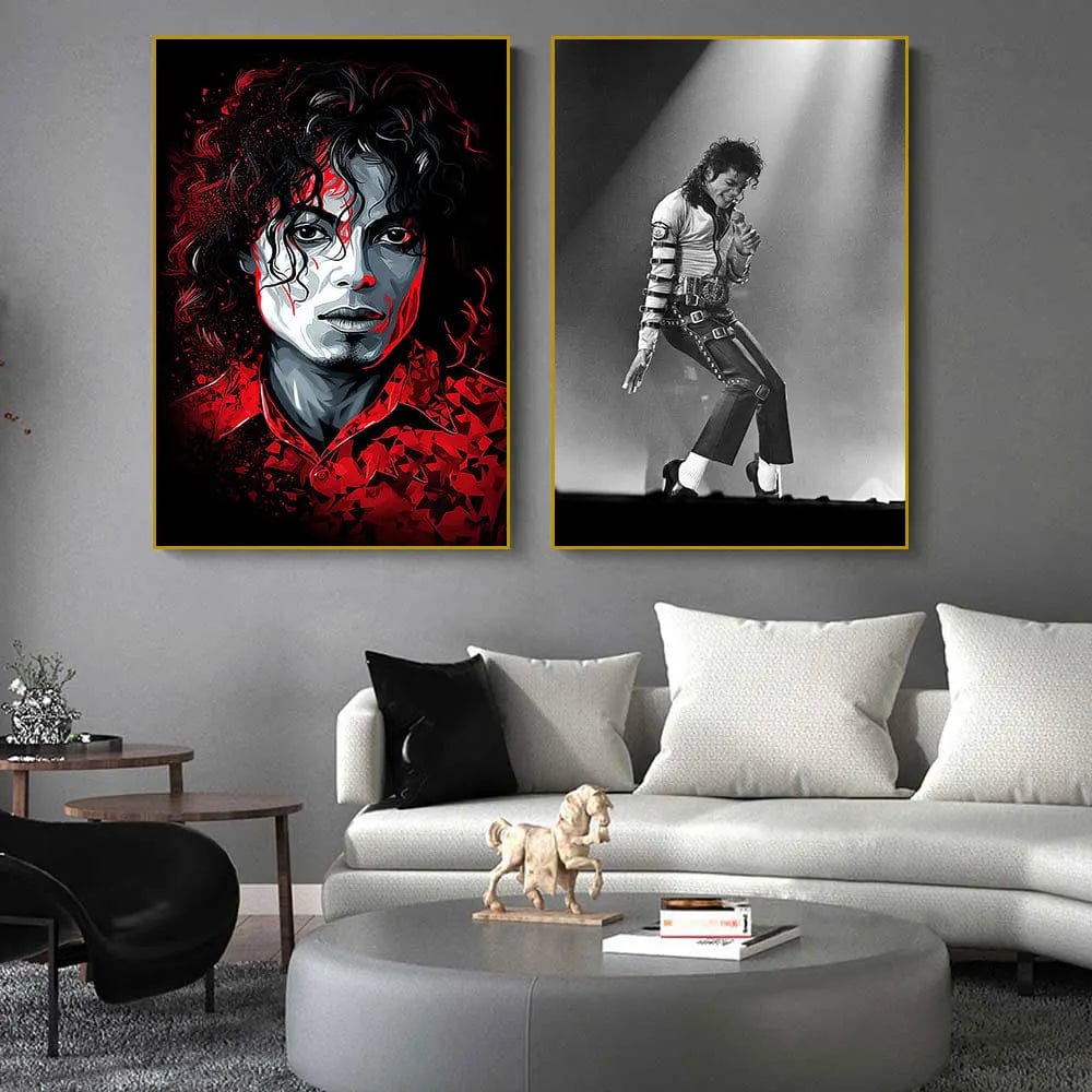 Michael Jackson Musician King Singer Moon Walk Poster Canvas Painting Prints Wall Art Pictures Room Home Decor Song Fan Gift