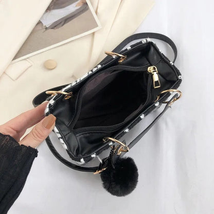 Mini Small Square Bag Classic Plaid Women Bags Woolen Brand Luxury Handbag Designer Shoulder Bag Purse Clutch Crossbody Lady Bag