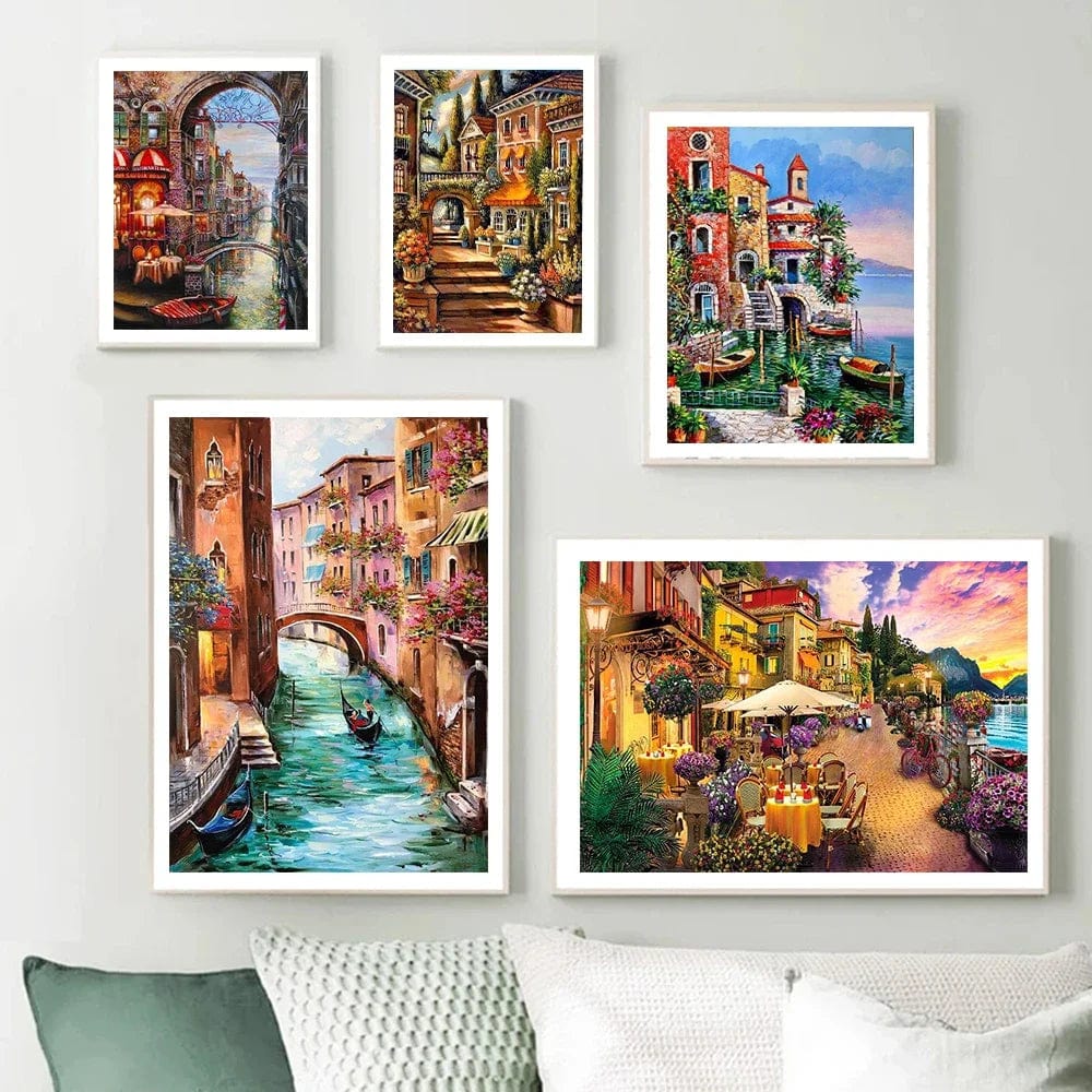 Modern Paris Street Landscape City Scenery Canvas Painting Print Wall Art