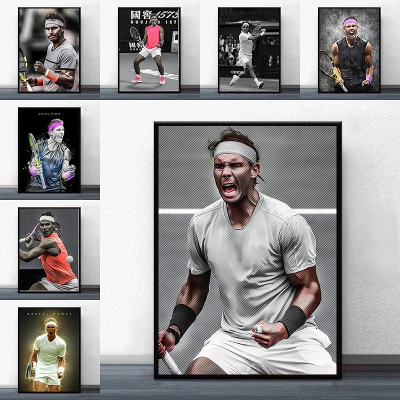 Modern World Tennis Wall Art Rafael Nadal Roger Federer Oil On Canvas Posters And Prints Living Room Bedroom Decoration Gifts