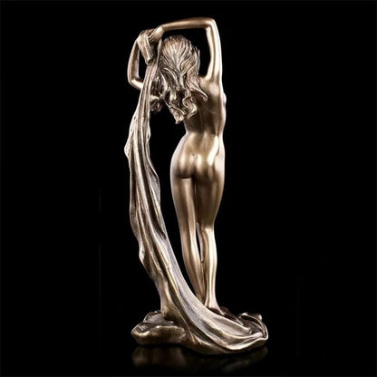 Multi-Colored / M Sexy Bathroom Lady Statue Resin Nude Model Sculpture Body Art Girl Ornament Handicraft Bedroom Decor Valentine's Day Present