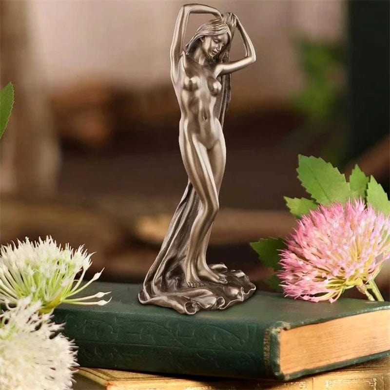 Multi-Colored / M Sexy Bathroom Lady Statue Resin Nude Model Sculpture Body Art Girl Ornament Handicraft Bedroom Decor Valentine's Day Present