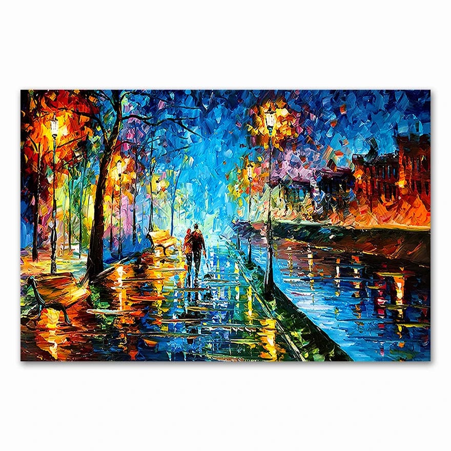 N / Medium 30x40cm 2021 Coloring  Hand - Painted Oil Painting Landscape for The Living Room Wall Art Home Decoration Abstract Without Frame