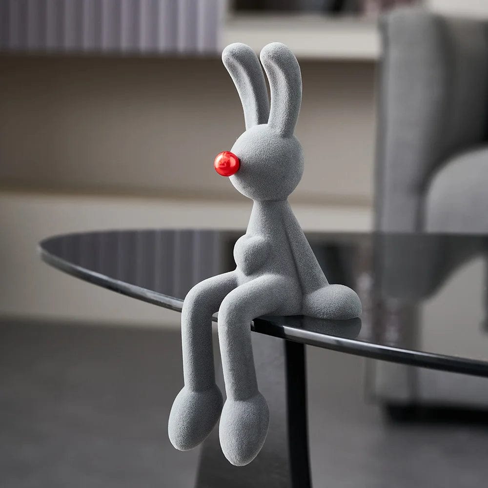 Nordic Abstract Rabbit Figurines Bunny Resin Statue Modern Art Décor