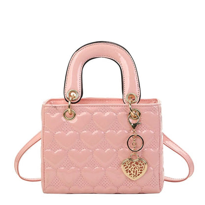 Pink handbag / 20x16x9 Luxury High Quality Classic Quilted Square Handle Bag Crossbody Shoulder Strap