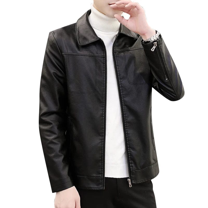 Plus velvet men's leather jacket fleece winter Thicken warm new trend motorcycle leather jacket men Fashion warm leather coat