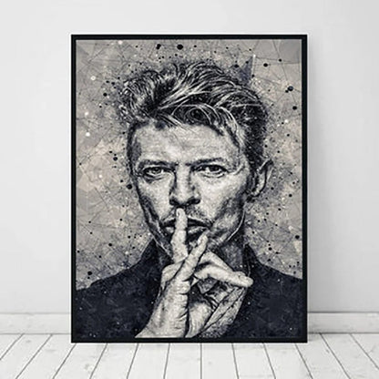 QP10804-8 / 40x60cm No Frame Music Legends Graffiti Wall Art Canvas Paintings Famous Hip Pop Stars Rapper Watercolor Poster Print Picture for Home Bar Decor