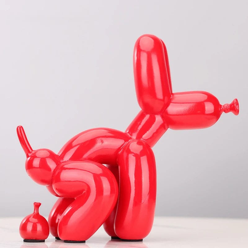 red-22cm Creative Poop Balloon Dog Statue Home Decoration  Modern nordic Cute Animal Resin Art Sculpture Crafts Desktop Decors Ornaments