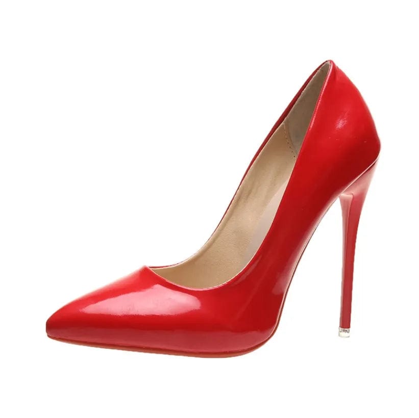 red / 35 Fashion High Heels Women's Shoes 12cm Thin Stiletto Pointed Toe