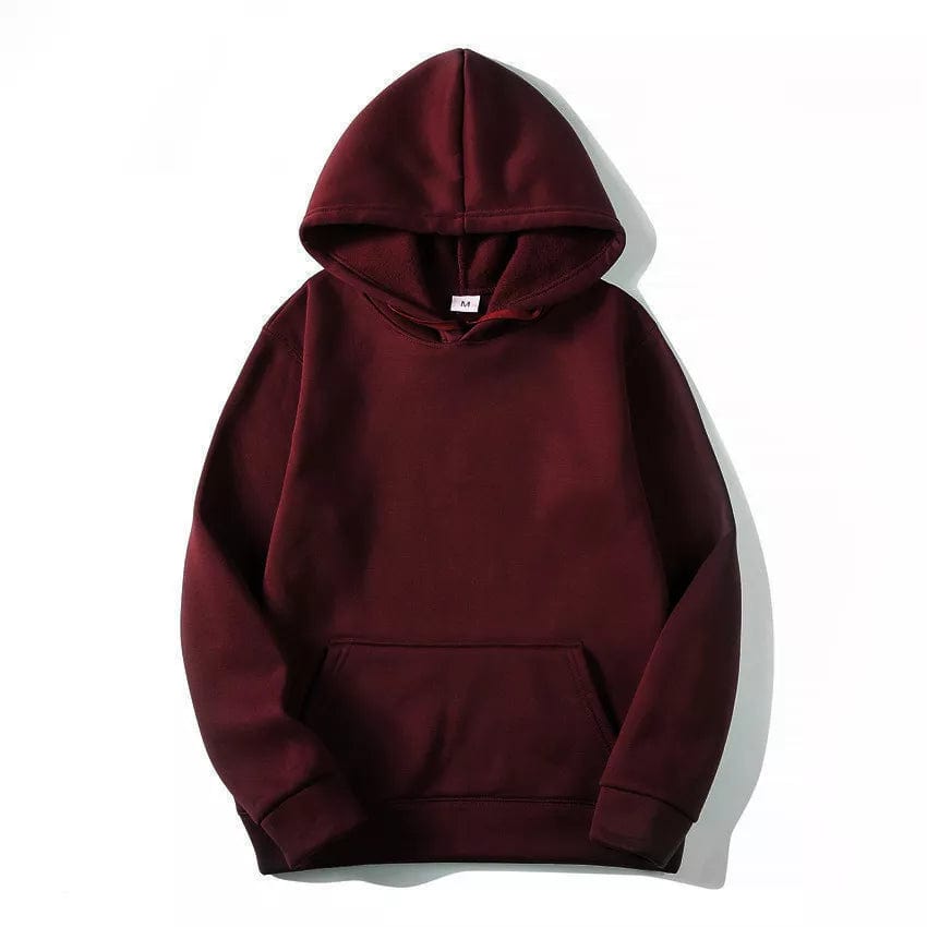 Red Wine / XS BOLUBAO Fashion Brand Men's Hoodies New Spring Autumn Casual Hoodies Sweatshirts Men's Top Solid Color Hoodies Sweatshirt Male