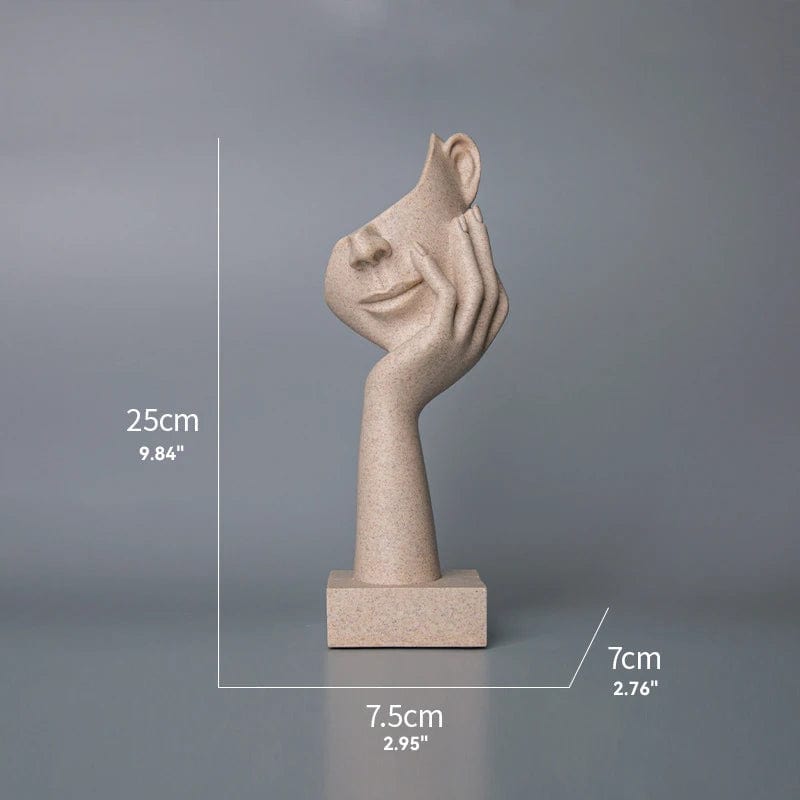 Sand color Large 2 27 Sand Color The Thinker Abstract Statues Sculptures Yoga Figurine Nordic Living Room Home Decor Decoration Maison Desk Ornaments