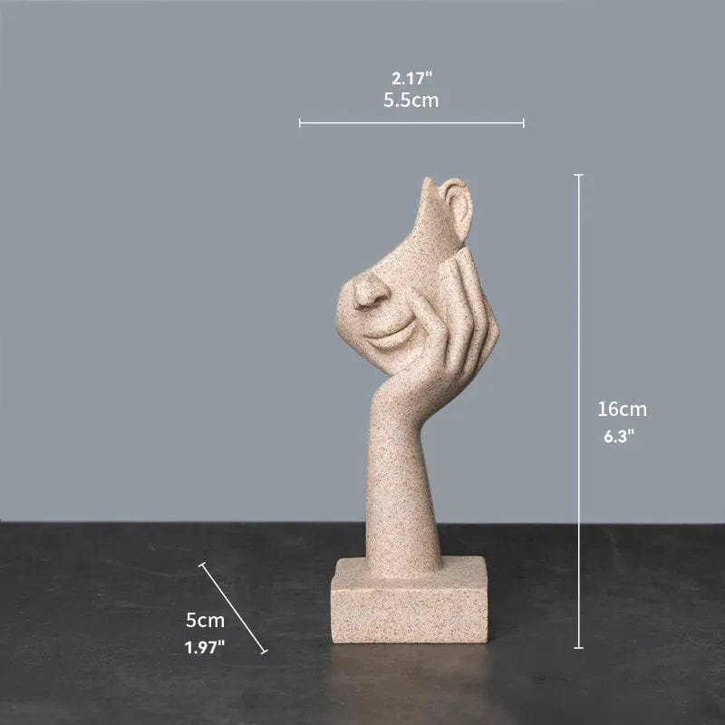 Sand color Small 2 23 Sand Color The Thinker Abstract Statues Sculptures Yoga Figurine Nordic Living Room Home Decor Decoration Maison Desk Ornaments