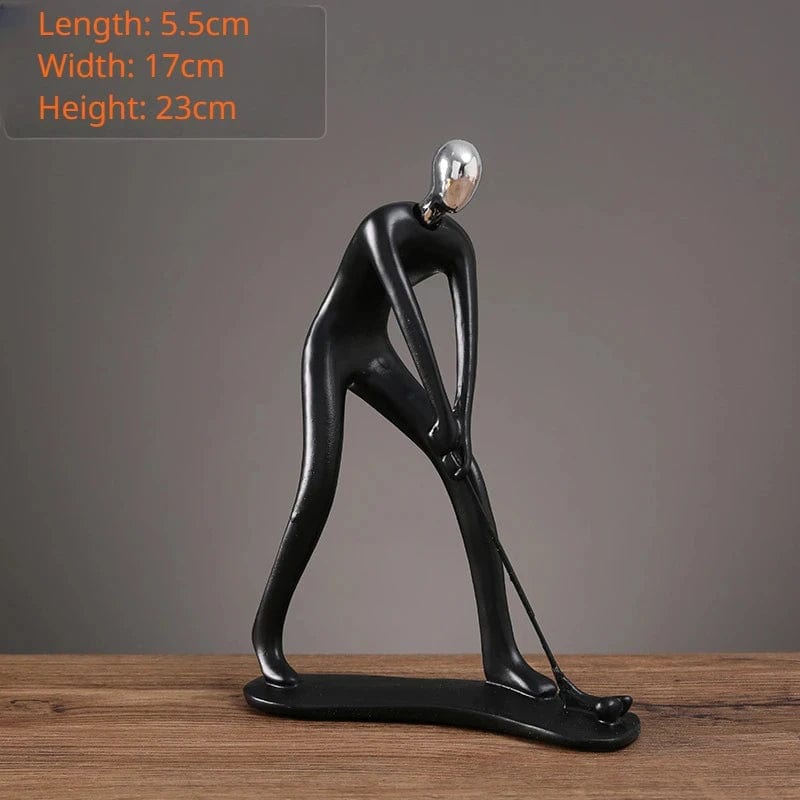 Silver 3 / CHINA Resin Creative Movement Abstract Figure Statue Decoration Personality Home Decoration Living Room Entrance Desk Decoration