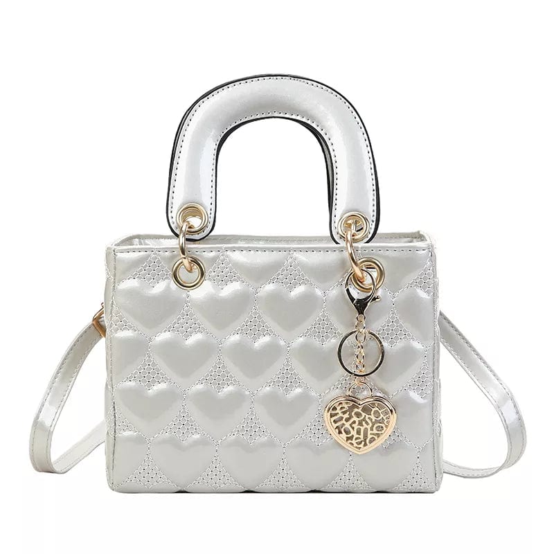 Silver handbag / 20x16x9 Handbag 2021 Women Brand Luxury Totes High Quality Fashion Classic Quilted Square Handle Bag Women Crossbody Shoulder Bags