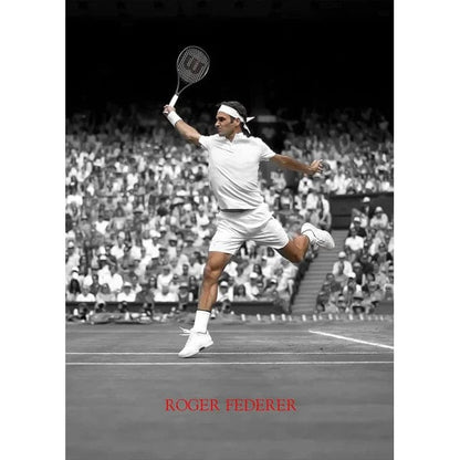 SKU-11 / 30X40cm no frame Modern World Tennis Wall Art Rafael Nadal Roger Federer Oil On Canvas Posters And Prints Living Room Bedroom Decoration Gifts