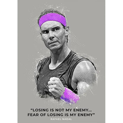 SKU-13 / 30X40cm no frame Modern World Tennis Wall Art Rafael Nadal Roger Federer Oil On Canvas Posters And Prints Living Room Bedroom Decoration Gifts