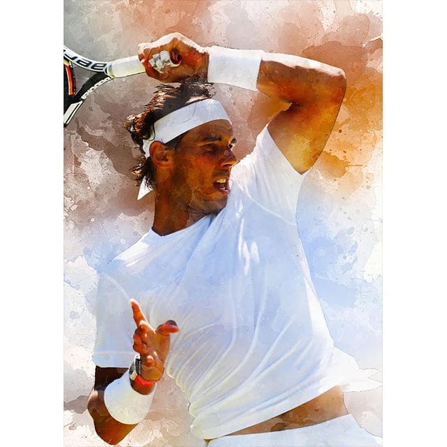 SKU-14 / 30X40cm no frame Modern World Tennis Wall Art Rafael Nadal Roger Federer Oil On Canvas Posters And Prints Living Room Bedroom Decoration Gifts