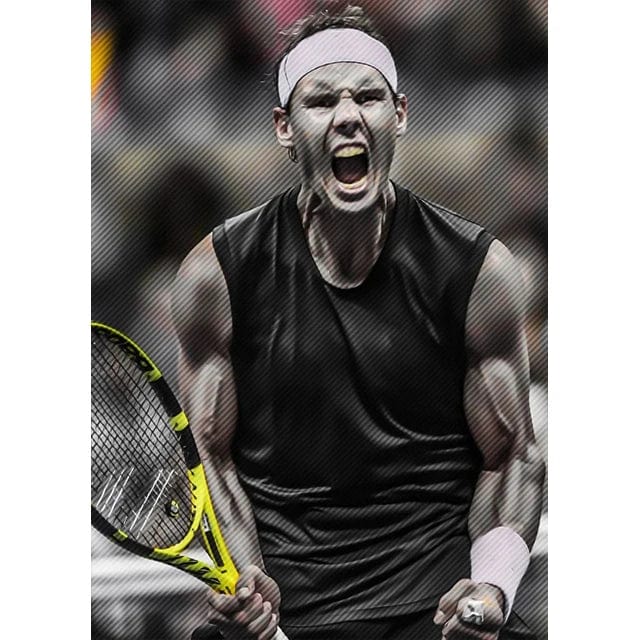 SKU-20 / 30X40cm no frame Modern World Tennis Wall Art Rafael Nadal Roger Federer Oil On Canvas Posters And Prints Living Room Bedroom Decoration Gifts