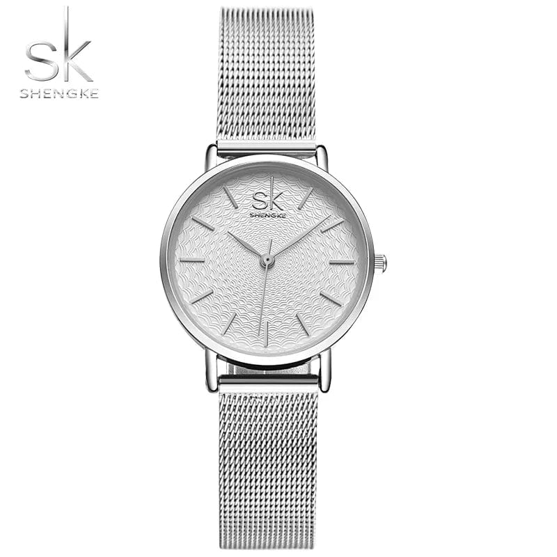 Sliver Women's Luxury Super Slim Sliver Mesh Stainless Steel Watches