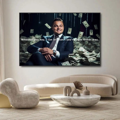 SM316 / 40x60cm(No Frame) Graffiti Classic Movie Wolf of Wall Street Film Poster Wall Decoration Painting Without Frame Bar Cafe Office Club Room Decor