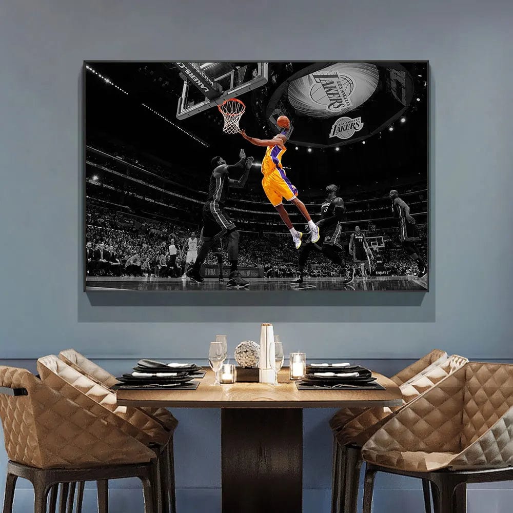 SP169 / 40x60cm(No Frame) Basketball Star Posters Ball King Kobe James Frameless Painting Living Room Background Wall Decorations Home Decor Souvenir Gift