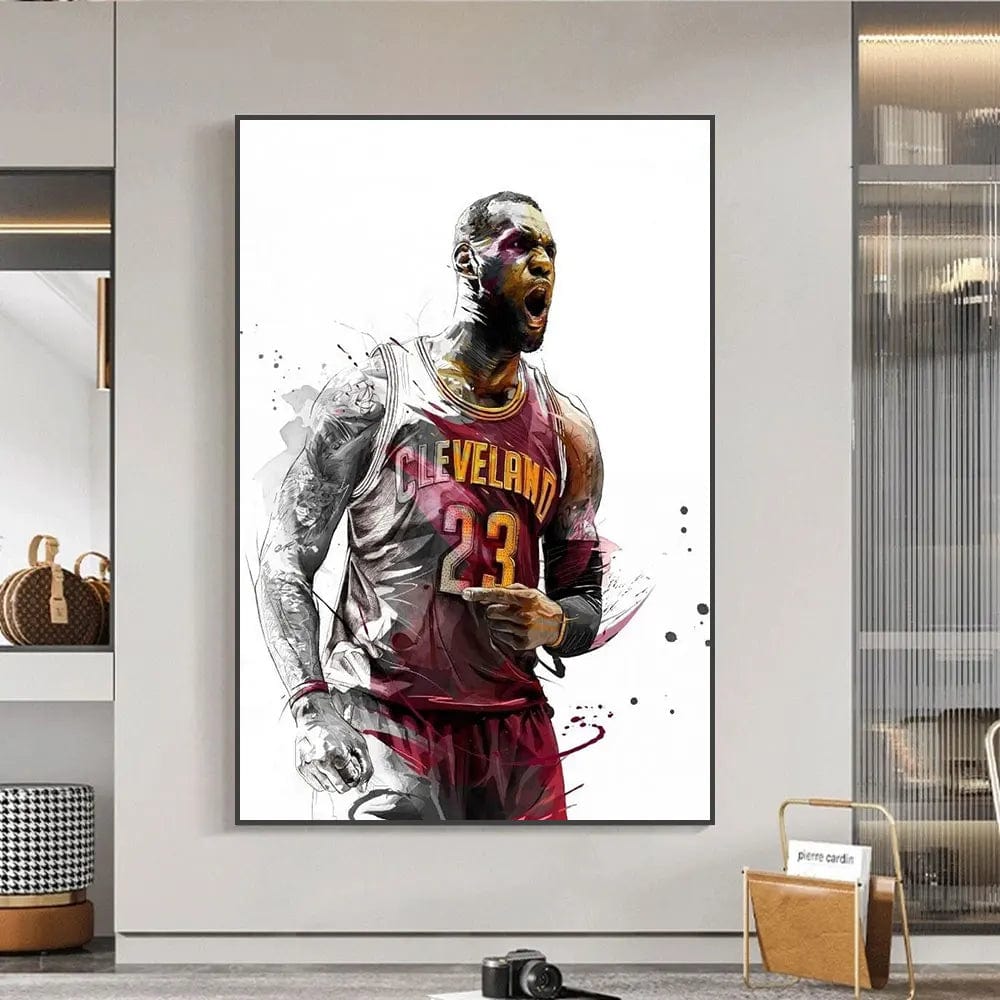SP174 / 40x60cm(No Frame) Basketball Star Posters Ball King Kobe James Frameless Painting Living Room Background Wall Decorations Home Decor Souvenir Gift