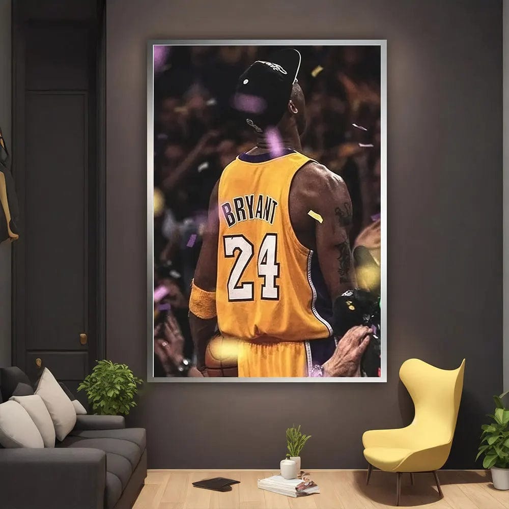 SP183 / 40x60cm(No Frame) Basketball Star Posters Ball King Kobe James Frameless Painting Living Room Background Wall Decorations Home Decor Souvenir Gift