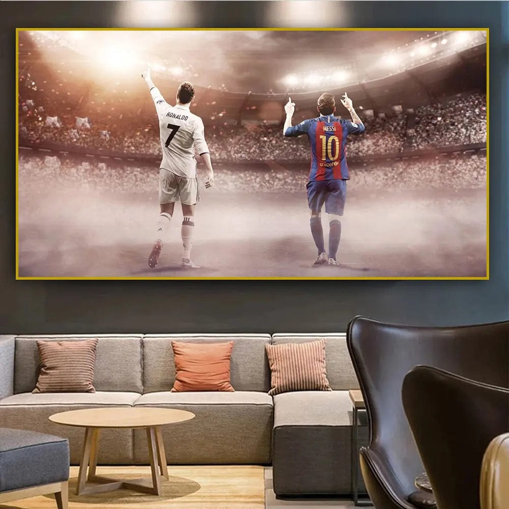 SP196 / Medium 40x60cm Football Legend Messi Canvas Artwork Prints Soccer Star Wall Art