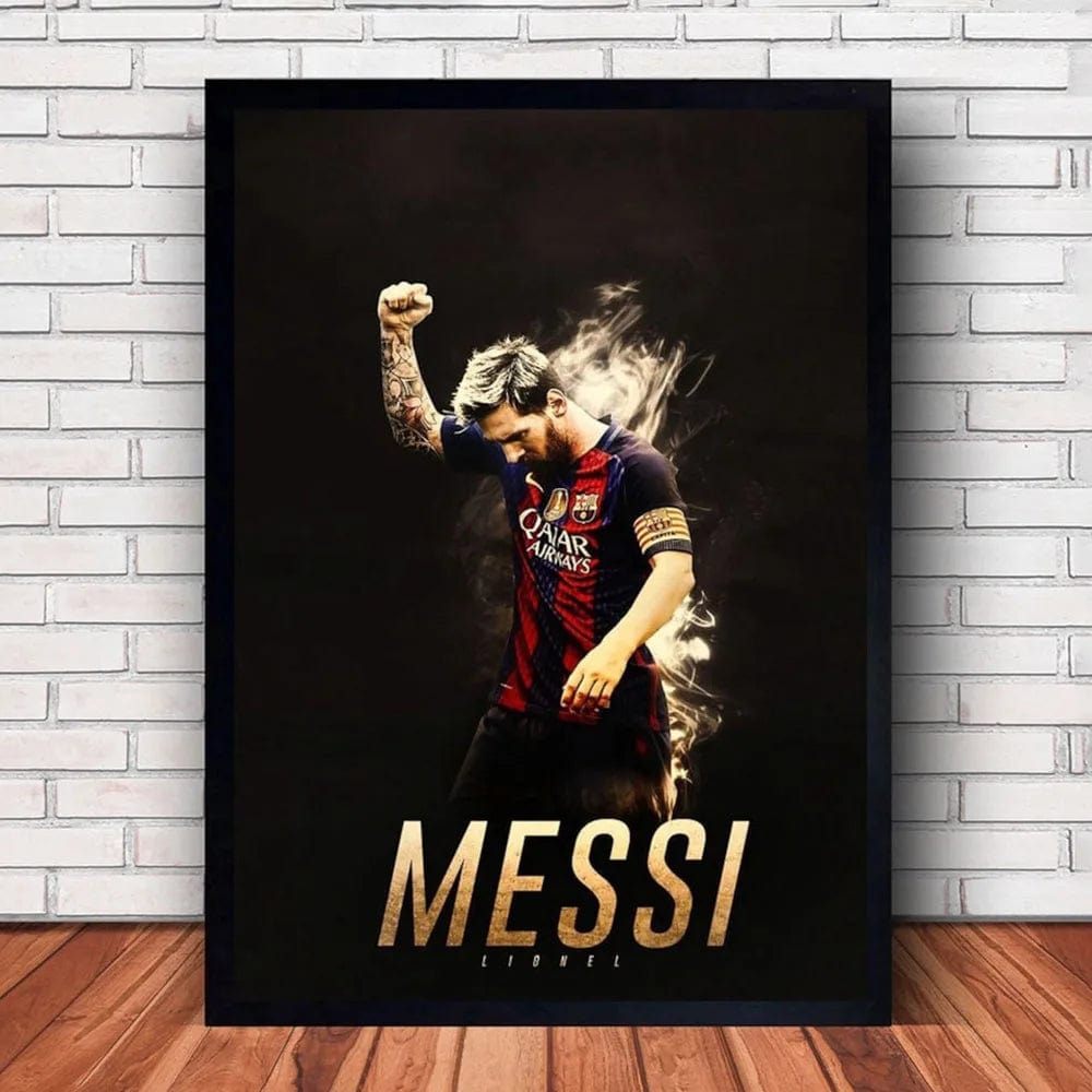 SP199 / Medium 40x60cm Football Legend Messi Canvas Artwork Prints Soccer Star Wall Art